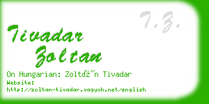 tivadar zoltan business card